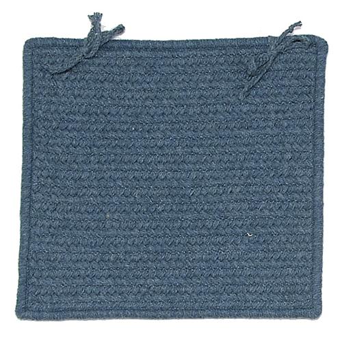 Colonial Mills (CMI) WM50A015X015S Westminster Federal Blue 15 inch X15 inch  (SET 4) Chair Pad
